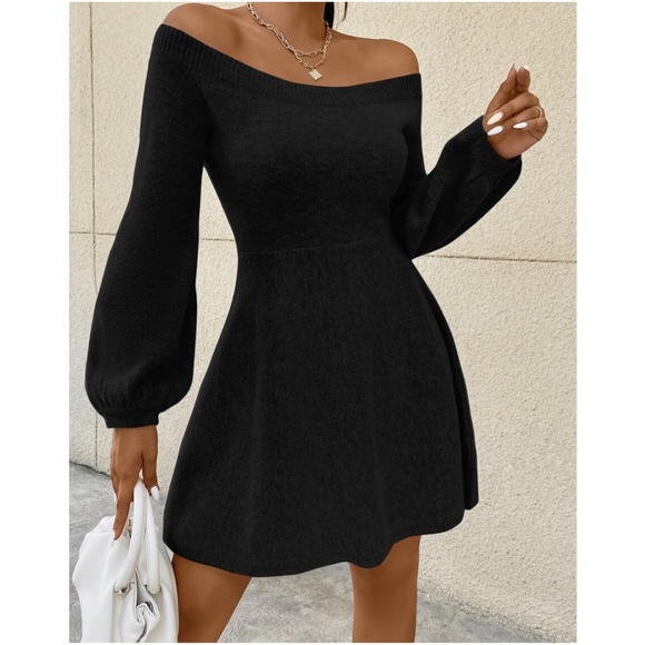 BellanBlue Dresses & Skirts - Cozy Off Shoulder Sweater Dress